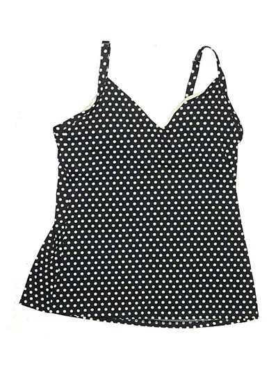 Pre-owned Skye Swimsuit Top Black Polka Dots Pattern Swimwear