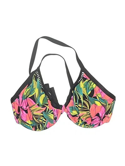 Pre-owned Skye Swimsuit Top Pink Tropical Pattern Swimwear