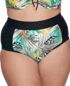 Skye Waverly High Waist Bikini Bottom - Plus In Folia Adley In Multi