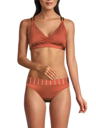 Skye Women's Genesis Sarah Solid Bikini Top In Terracotta