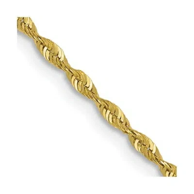 Pre-owned Skyjewelers Real 10k Yellow Gold 1.5mm Diamond-cut Lightweight Rope Chain; 24 Inch