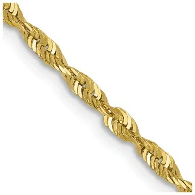 Pre-owned Skyjewelers Real 10k Yellow Gold 2mm Diamond-cut Lightweight Rope Chain; 24 Inch; Women Men