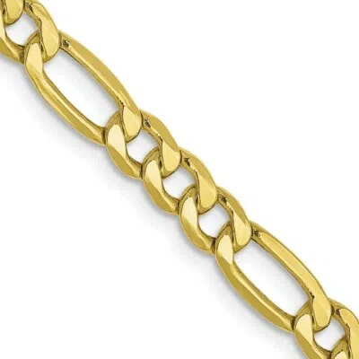 Pre-owned Skyjewelers Real 10kt Yellow Gold 4.75mm Semi-solid Figaro Chain; 16 Inch; Lobster Clasp