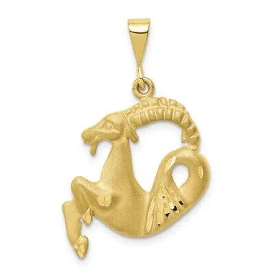 Pre-owned Skyjewelers Real 10kt Yellow Gold Capricorn Zodiac Charm
