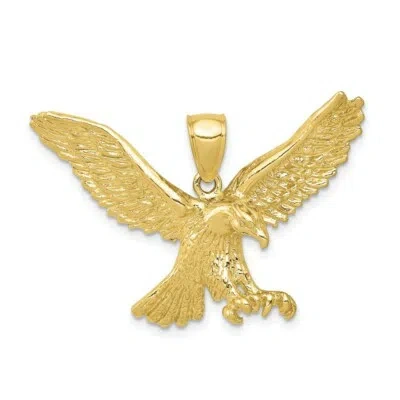 Pre-owned Skyjewelers Real 10kt Yellow Gold Eagle Pendant