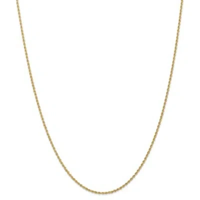 Pre-owned Skyjewelers Real 14k Yellow Gold 1.50mm Regular Rope Chain; 14 Inch; Lobster Clasp