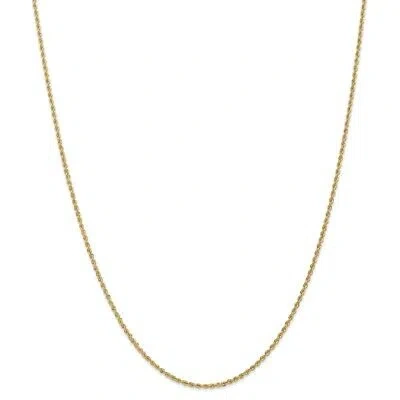 Pre-owned Skyjewelers Real 14k Yellow Gold 1.50mm Regular Rope Chain; 24 Inch; Lobster Clasp