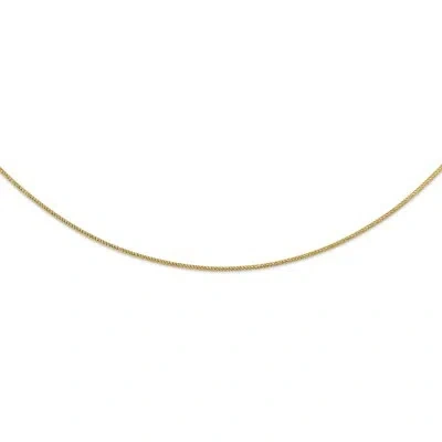 Pre-owned Skyjewelers Real 14k Yellow Gold 1.5mm Diamond Cut Neckwire Necklace; 16 Inch; Women & Men