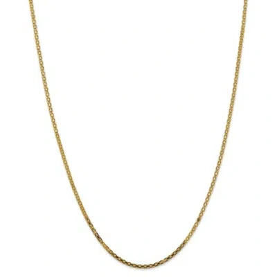 Pre-owned Skyjewelers Real 14k Yellow Gold 1.8mm Lightweight Flat Bismark Chain; 16 Inch; Lobster