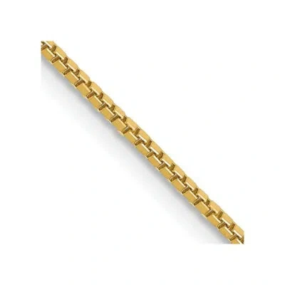 Pre-owned Skyjewelers Real 14k Yellow Gold 1mm Box Chain; 14 Inch; Lobster Clasp; Women & Men
