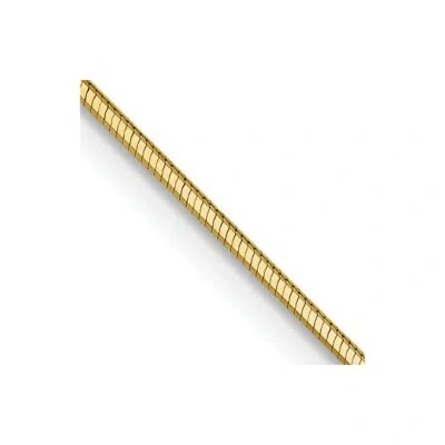 Pre-owned Skyjewelers Real 14k Yellow Gold .8mm Diamond Cut Octagonal Snake Chain; 20 Inch