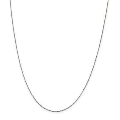 Pre-owned Skyjewelers Real 14kt White Gold 0.70mm Box Chain W/lobster Catch; 20 Inch