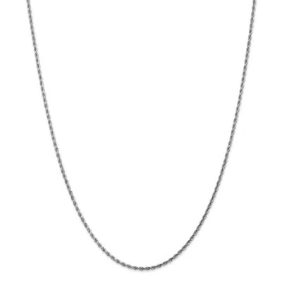 Pre-owned Skyjewelers Real 14kt White Gold 18 Inch 1.75mm Diamond-cut Rope With Lobster Clasp Chain