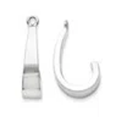 Pre-owned Skyjewelers Real 14kt White Gold J Hoop Earrings Jackets
