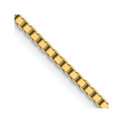 Pre-owned Skyjewelers Real 14kt Yellow Gold 1.2mm Box Chain; 20 Inch; Lobster Clasp