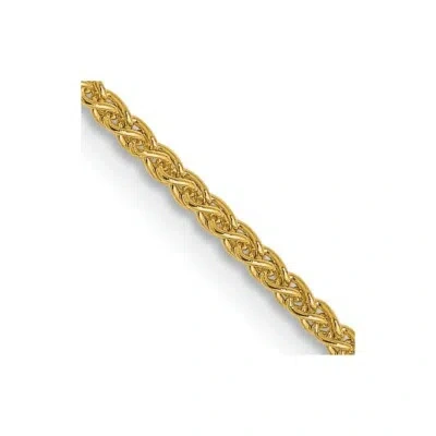 Pre-owned Skyjewelers Real 14kt Yellow Gold 1.2mm Spiga Chain; 18 Inch; Lobster Clasp
