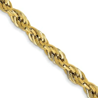 Pre-owned Skyjewelers Real 14kt Yellow Gold 16 Inch 3mm Semi Solid Rope With Lobster Clasp Chain