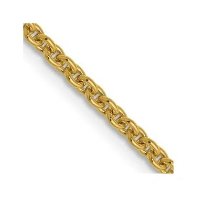 Pre-owned Skyjewelers Real 14kt Yellow Gold 1.95mm Round Cable Chain; 20 Inch; Lobster Clasp
