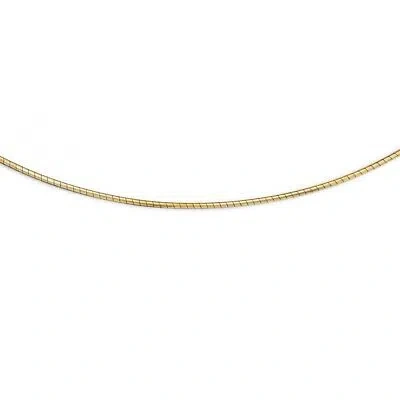 Pre-owned Skyjewelers Real 14k Yellow Gold 1mm Round Detachable Clasp Omega Necklace