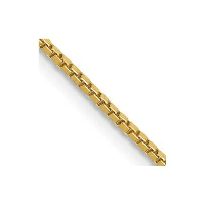 Pre-owned Skyjewelers Real 14kt Yellow Gold 22 Inch 1.05mm Box With Lobster Clasp Chain; 22 Inch