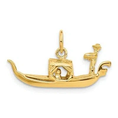 Pre-owned Skyjewelers Real 14kt Yellow Gold 3d Gondola Charm
