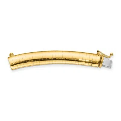 Pre-owned Skyjewelers Real 14kt Yellow Gold 8mm Omega Extender For Necklace; 2 Inch