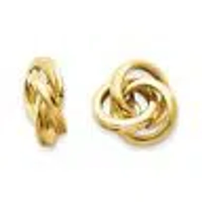 Pre-owned Skyjewelers Real 14kt Yellow Gold Polished Love Knot Earring Jackets