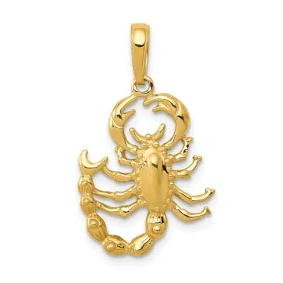 Pre-owned Skyjewelers Real 14kt Yellow Gold Scorpion Pendant