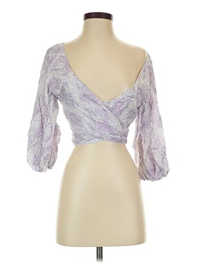 Pre-owned Skylar + Madison 3/4 Sleeve Blouse In Purple