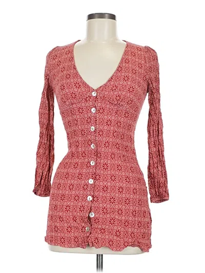 Pre-owned Skylar + Madison 3/4 Sleeve Blouse In Red