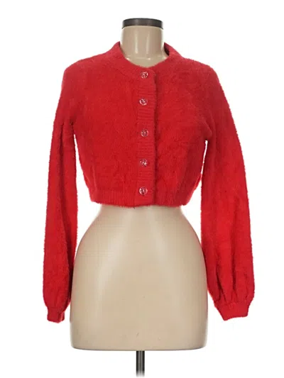Pre-owned Skylar + Madison Cardigan Sweater In Red
