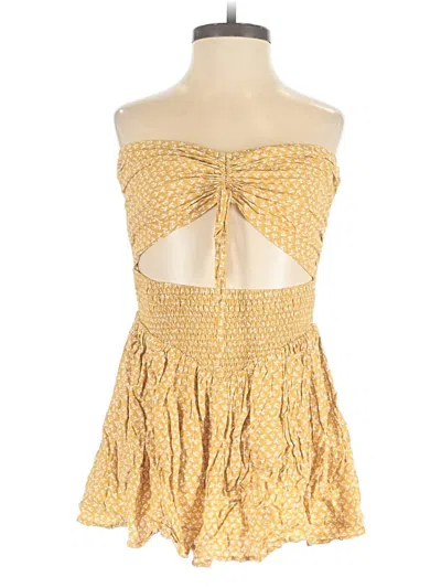 Pre-owned Skylar + Madison Romper In Gold