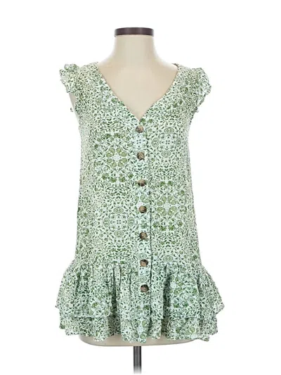 Pre-owned Skylar + Madison Sleeveless Blouse In Green