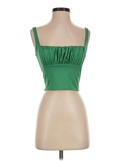 Pre-owned Skylar + Madison Sleeveless Top Green Strapless Neckline Tops