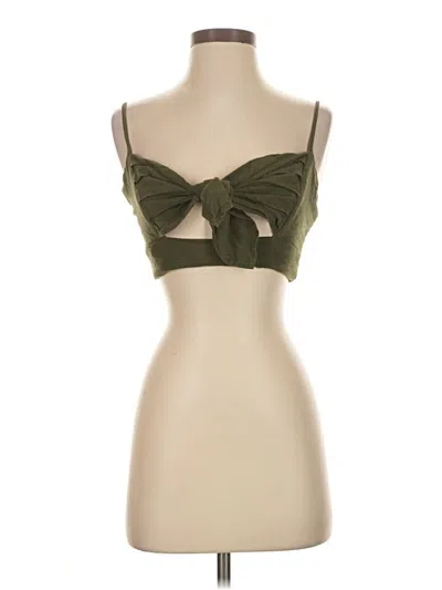 Pre-owned Skylar + Madison Sleeveless Top Green Sweetheart Neckline Tops