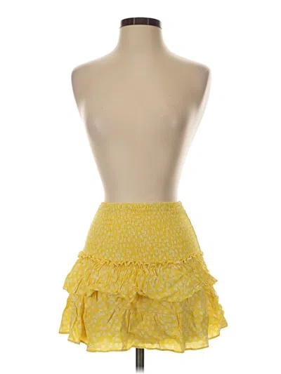 Pre-owned Skylar + Madison Sleeveless Top Yellow Strapless Neckline Tops