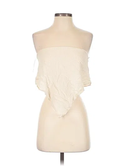 Pre-owned Skylar + Madison Tube Top Ivory Strapless Neckline Tops