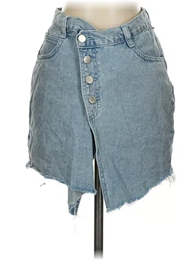 Pre-owned Skylar Rose Denim Skirt In Blue