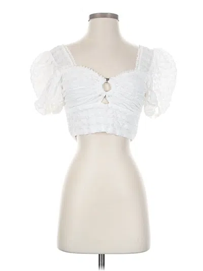 Pre-owned Skylar Rose Sleeveless Blouse In White