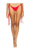 Skyler Swimwear Bikini V Bottom In Cherry Red