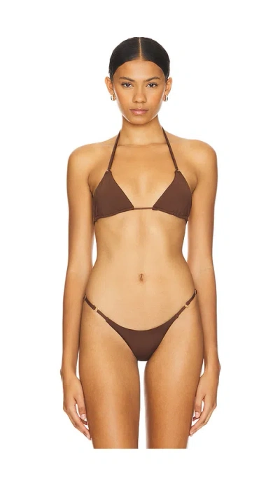 Skyler Swimwear Bikini V Top In Cacao