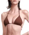 Skyler Swimwear V Bikini Top In Brown