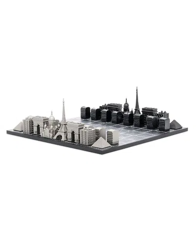 Skyline Chess Chess Set Stainless Steel Paris With Paris Map Board In Multi Color