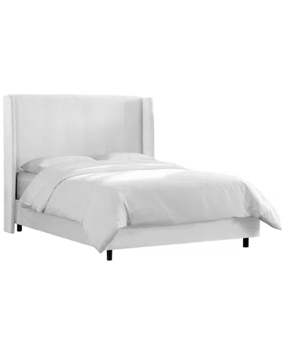 Skyline Furniture Contemporary Wingback Bed In White