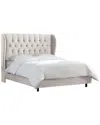 Skyline Furniture Diamond-tufted Wingback Bed