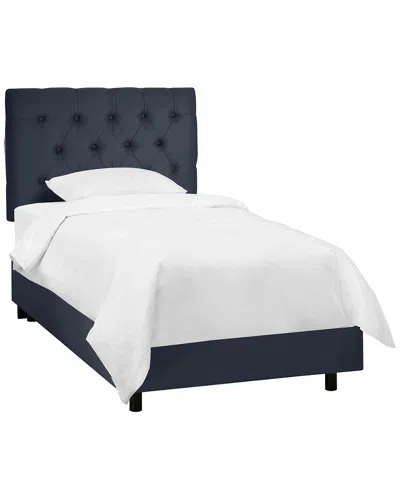 Skyline Furniture Kids' Diamond Tufted Bed In Blue