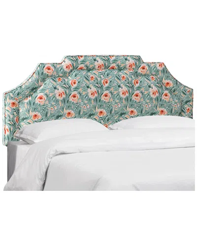 Skyline Furniture Notched Border Headboard In Blue