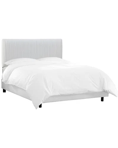 Skyline Furniture Pleated Bed In White