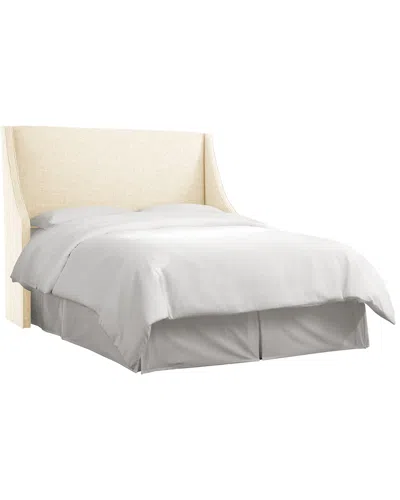 Skyline Furniture Swoop Arm Wingback Bed In White