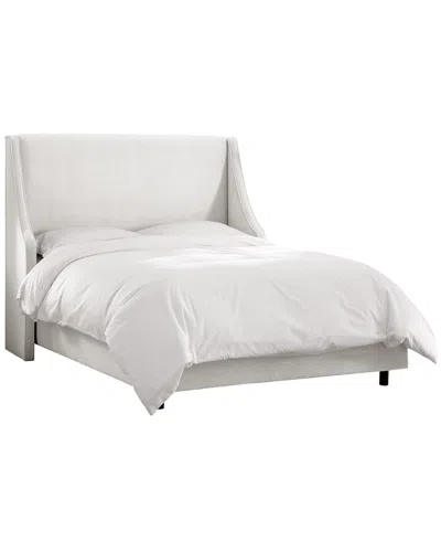 Skyline Furniture Swoop Arm Wingback Bed In White
